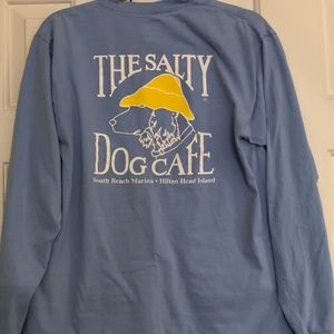 Medium The Salty Dog Longsleeve Tee - Light Blue